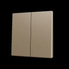 ZENNIO - ZS70. Tasterabdeckung f. Soft KNX Doppeltaster 70x70mm. Champagne