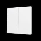 ZENNIO - ZS70. Tasterabdeckung f. Soft KNX Doppeltaster 70x70mm. Mattweiß
