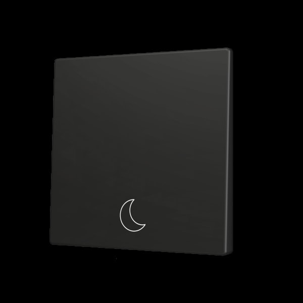 ZENNIO - ZS70. Tasterabdeckung f. Soft KNX Einfachtaster 70x70mm. Schwarz