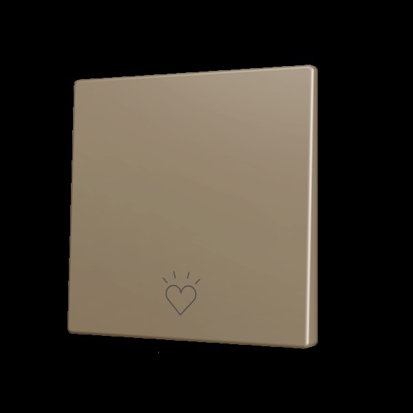 ZENNIO - ZS70. Tasterabdeckung f. Soft KNX Einfachtaster 70x70mm. Champagne