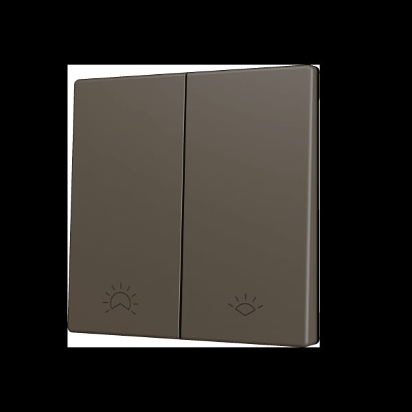 ZENNIO - ZS70. Tasterabdeckung f. Soft KNX Einfachtaster 70x70mm. Mokka