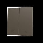 ZENNIO - ZS70. Tasterabdeckung f. Soft KNX Einfachtaster 70x70mm. Mokka
