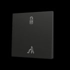 ZENNIO - ZS70. Tasterabdeckung f. Soft KNX Einfachtaster 70x70mm. Schwarz