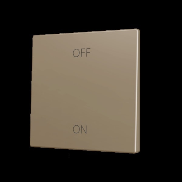 ZENNIO - ZS70. Tasterabdeckung f. Soft KNX Einfachtaster 70x70mm. Champagne