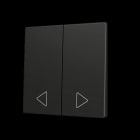 ZENNIO - ZS70. Tasterabdeckung f. Soft KNX Doppeltaster 70x70mm. Schwarz