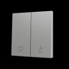 ZENNIO - ZS70. Tasterabdeckung f. Soft KNX Doppeltaster 70x70mm. Silber