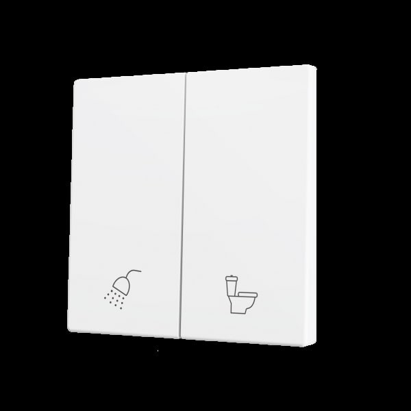 ZENNIO - ZS70. Tasterabdeckung f. Soft KNX Doppeltaster 70x70mm. Mattweiß