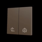 ZENNIO - ZS70. Tasterabdeckung f. Soft KNX Doppeltaster 70x70mm. Mokka