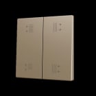 ZENNIO - ZS70. Tasterabdeckung f. Soft KNX Doppeltaster 70x70mm. Champagne