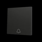 ZENNIO - ZS70. Tasterabdeckung f. Soft KNX Einfachtaster 70x70mm. Klingel-Schwarz