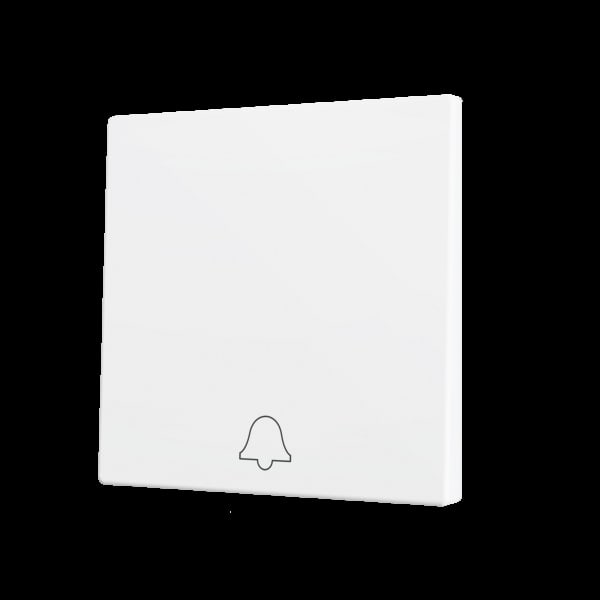 ZENNIO - ZS70. Tasterabdeckung f. Soft KNX Einfachtaster 70x70mm. Klingel-Mattweiß