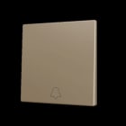 ZENNIO - ZS70. Tasterabdeckung f. Soft KNX Einfachtaster 70x70mm. Klingel-Champagne