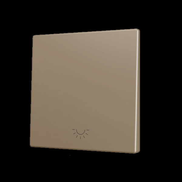 ZENNIO - ZS70. Tasterabdeckung f. Soft KNX Einfachtaster 70x70mm. Licht-Champagne