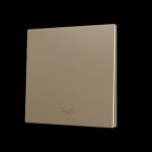ZENNIO - ZS70. Tasterabdeckung f. Soft KNX Einfachtaster 70x70mm. Licht-Champagne