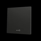 ZENNIO - ZS70. Tasterabdeckung f. Soft KNX Einfachtaster 70x70mm. Schlüssel-Schwarz