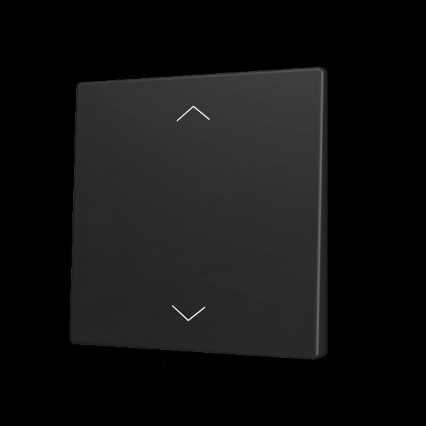 ZENNIO - ZS70. Tasterabdeckung f. Soft KNX Einfachtaster 70x70mm. Jalousie-Schwarz