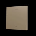 ZENNIO - ZS70. Tasterabdeckung f. Soft KNX Einfachtaster 70x70mm. Jalousie-Champagne