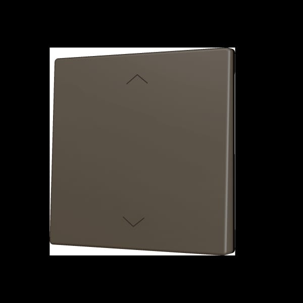 ZENNIO - ZS70. Tasterabdeckung f. Soft KNX Einfachtaster 70x70mm. Jalousie-Mokka