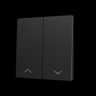 ZENNIO - ZS70. Tasterabdeckung f. Soft KNX Doppeltaster 70x70mm. Jalousie-Schwarz