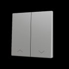 ZENNIO - ZS70. Tasterabdeckung f. Soft KNX Doppeltaster 70x70mm. Jalousie-Silber