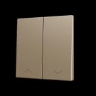 ZENNIO - ZS70. Tasterabdeckung f. Soft KNX Doppeltaster 70x70mm. Jalousie-Champagne