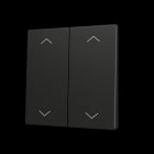 ZENNIO - ZS70. Tasterabdeckung f. Soft KNX Doppeltaster 70x70mm. Jalousie-Schwarz