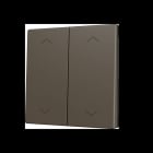 ZENNIO - ZS70. Tasterabdeckung f. Soft KNX Doppeltaster 70x70mm. Jalousie-Mokka