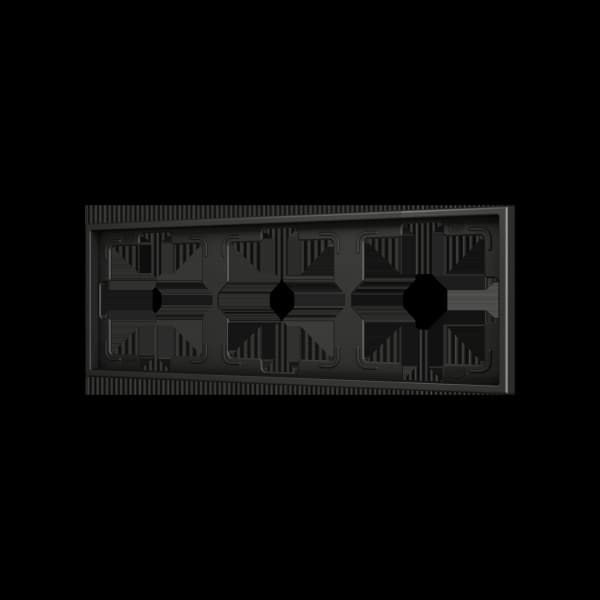 ZENNIO - ZS70. Rahmen-3 Module-Schwarz