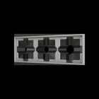 ZENNIO - ZS70. Rahmen-3 Module-Silber