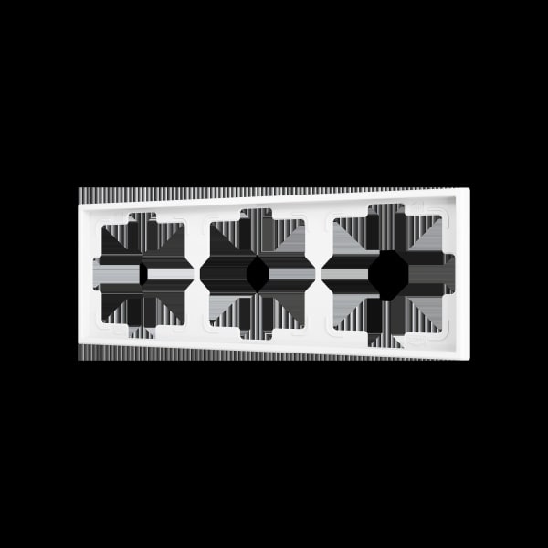 ZENNIO - ZS70. Rahmen-3 Module-Mattweiß