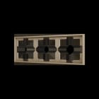 ZENNIO - ZS70. Rahmen-3 Module-Champagne