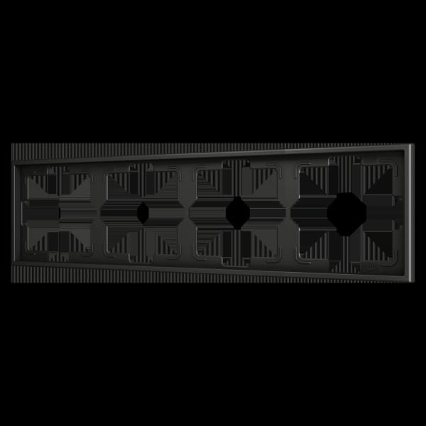 ZENNIO - ZS70. Rahmen-4 Module-Schwarz