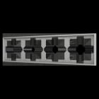 ZENNIO - ZS70. Rahmen-4 Module-Silber