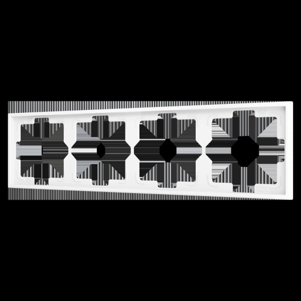 ZENNIO - ZS70. Rahmen-4 Module-Mattweiß