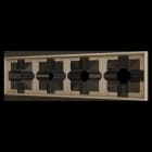 ZENNIO - ZS70. Rahmen-4 Module-Champagne