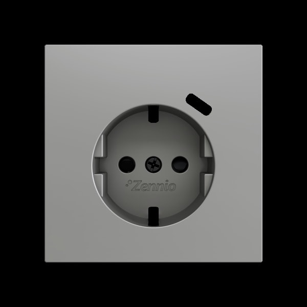 ZENNIO - ZS70. Schuko-Steckdosenabdeckung mit USB C 70x70mm-Champagne