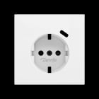 ZENNIO - ZS70. Schuko-Steckdosenabdeckung mit USB C 70x70mm-Mattweiß