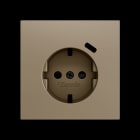 ZENNIO - ZS70. Schuko-Steckdosenabdeckung mit USB C 70x70mm-Champagne