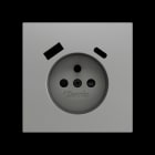 ZENNIO - ZS70. Französische Steckdosenabdeckung mit USB C und A 70x70mm-Silber