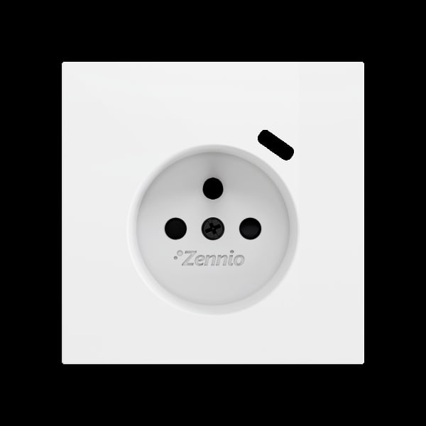 ZENNIO - ZS70. Französische Steckdosenabdeckung mit USB C 70x70mm-Mattweiß