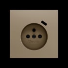 ZENNIO - ZS70. Französische Steckdosenabdeckung mit USB C 70x70mm-Champagne