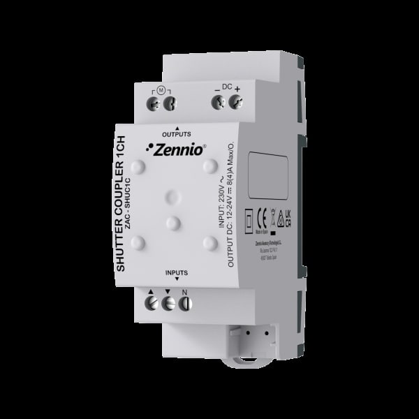 ZENNIO - AC/DC Jalousie-Koppler für einen Kanal