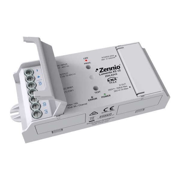 ZENNIO - Lumento X2 v2. 2-Kanal-PWM-Dimmer konstant-Spannungsregelung f. DC-LED-Lasten
