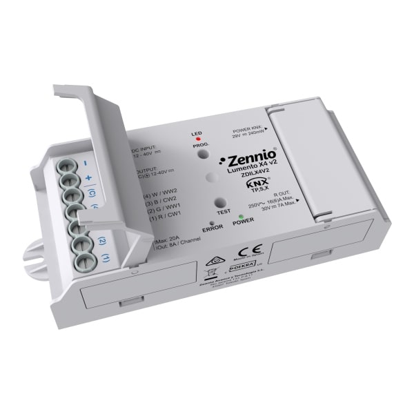 ZENNIO - Lumento X4 v2. 4-Kanal-PWM-Dimmer konstant-Spannungsregelung f. DC-LED-Lasten