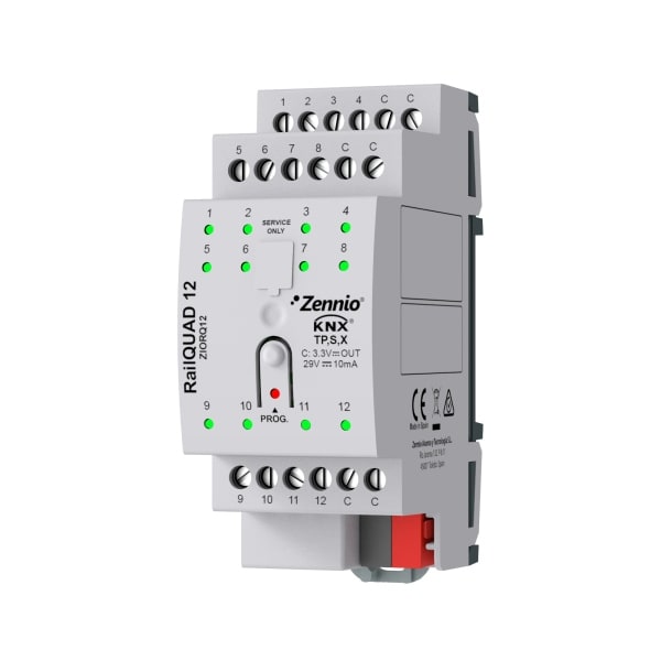 ZENNIO - RailQUAD 12. KNX-Modul