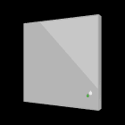 ZENNIO - Flat Sensato v2. KNX Feuchtigkeits- und Temperatursensor f. UP-Silber