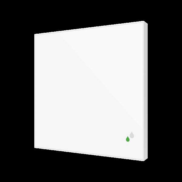 ZENNIO - Flat Sensato v2. KNX Feuchtigkeits- und Temperatursensor f. UP-Weiß