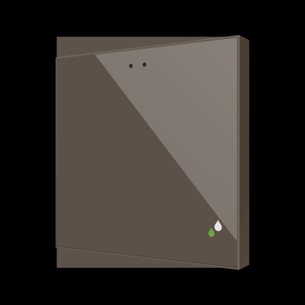 ZENNIO - Flat Sensato v2. KNX Feuchtigkeits- und Temperatursensor f. UP-Mokka