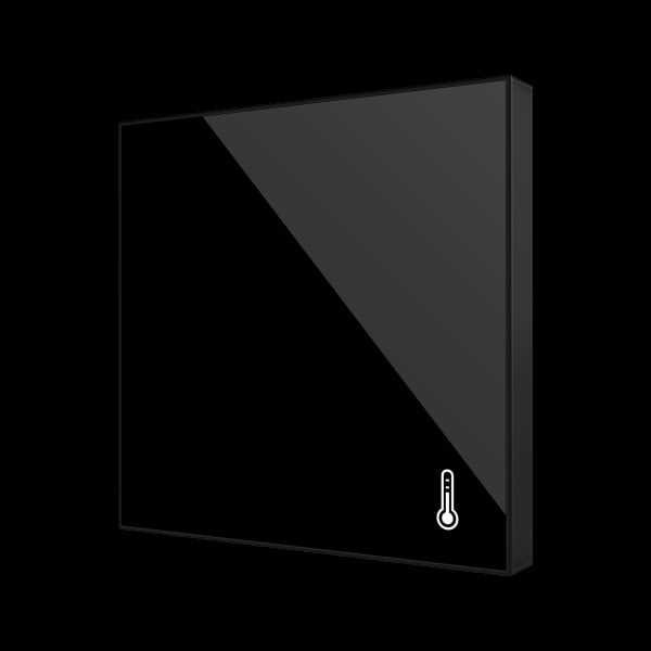 ZENNIO - Flat AmbienT. Temperaturfühler (Standard Design) Schwarz.
