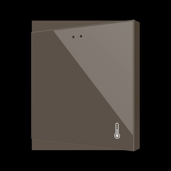 ZENNIO - Flat AmbienT. Temperaturfühler (Standard Design) Mokka.